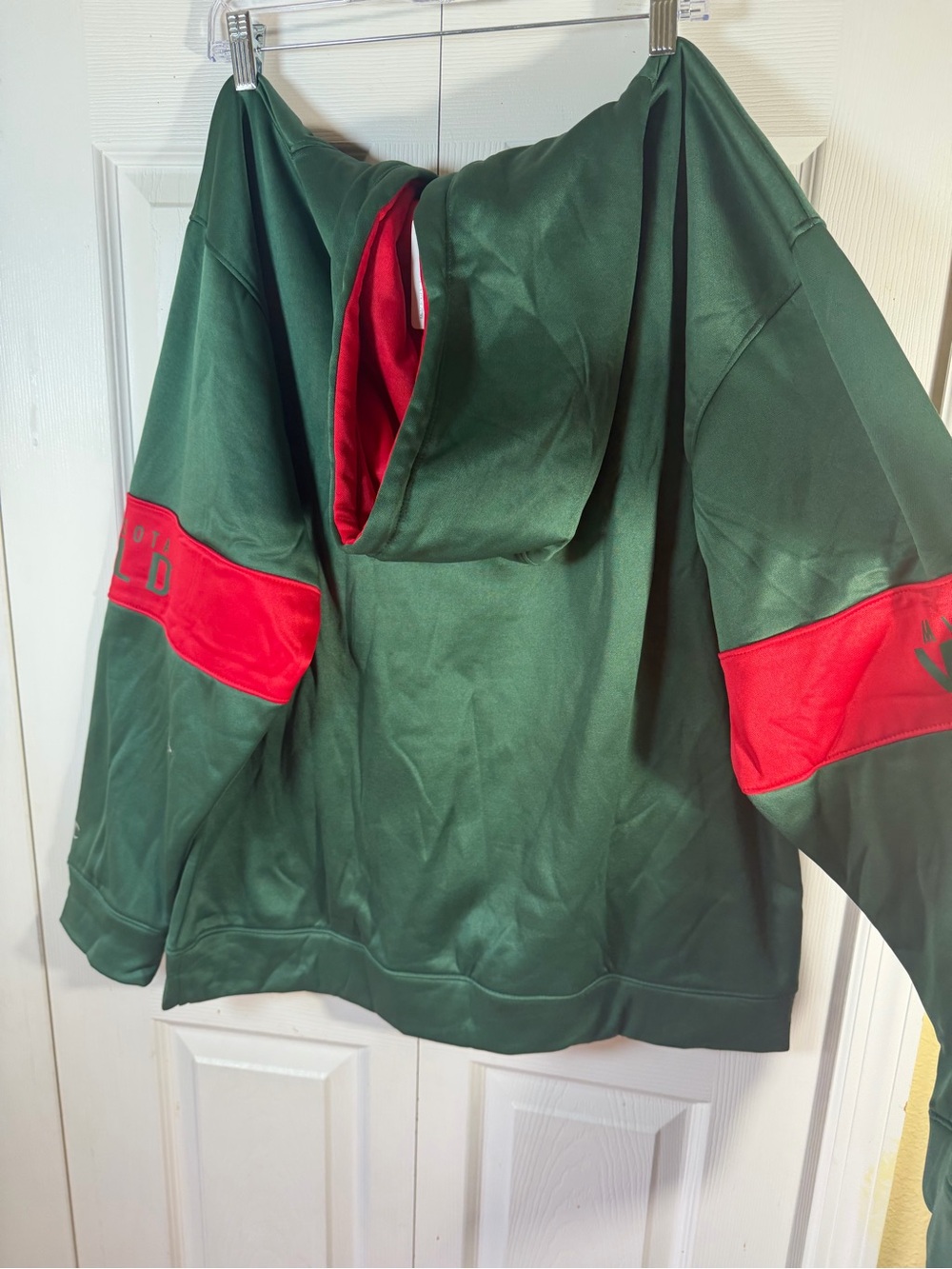 Champion Minnesota Wild NHL Men’s XL Green Red Pullover Hoodie NWT - Picture 6 of 13